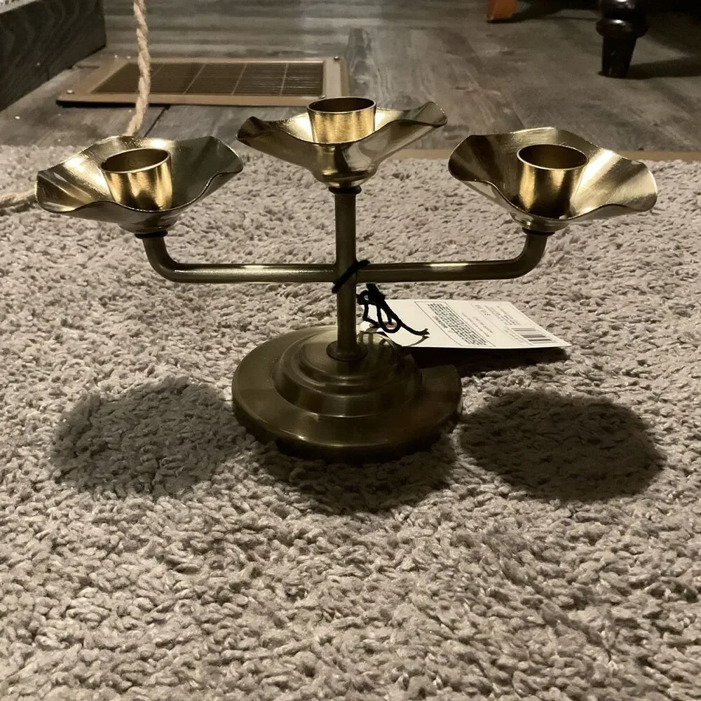 Bronze Floral Candelabra Hearth And Hand